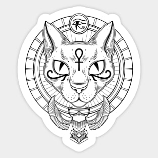 Bastet. Egyptian cat goddess Sticker